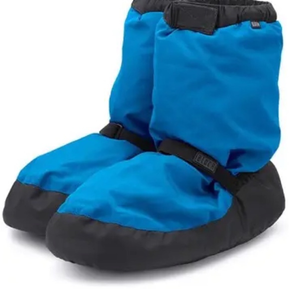 Bloch Blue and Black Warm-Up Booties